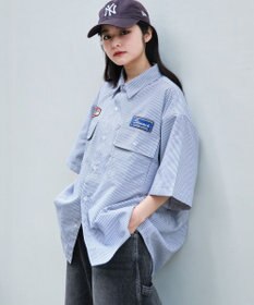 WEGO 【ユニセックス着用ITEM/MLサイズ展開】オックスフォードワッペンシャツ（SS）