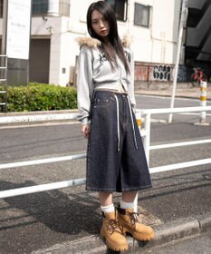 WEGO ファーフードショートZIPパーカー