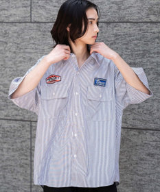 WEGO 【ユニセックス着用ITEM/MLサイズ展開】オックスフォードワッペンシャツ（SS）