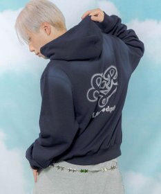 WEGO 【ユニセックス着用ITEM】ハートモチーフプルパーカー