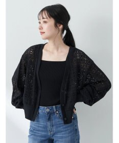 earth music&ecology ラッセルレースカーディガン