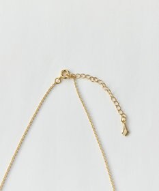 Phoebe 2wayスタイリッシュクロスカーブパールブローチネックレス　ゴールド