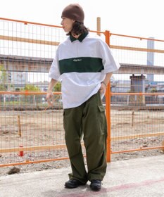 WEGO ワンポイントカラーブロックプルオーバー