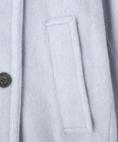 YECCA VECCA ウール混ミドル丈スタンドカラーコート