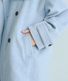 YECCA VECCA ウール混ミドル丈スタンドカラーコート