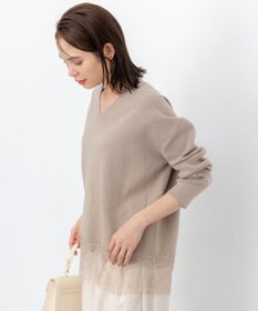 組曲 S レースモチーフニットプルオーバー