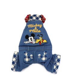 PET PARADISE ディズニー ミッキーマウス＆プルート  お散歩柄オーバーオール   【小型犬】