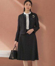 組曲 【KUMIKYOKU NAVY】ジョーゼットシフォン スタンドフリルブラウス