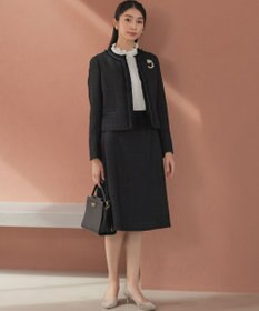 組曲 【KUMIKYOKU NAVY】ジョーゼットシフォン スタンドフリルブラウス