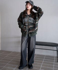 WEGO グラフィックBIGZIPパーカー