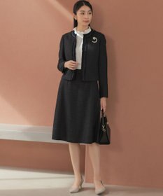 組曲 【KUMIKYOKU NAVY】ジョーゼットシフォン スタンドフリルブラウス