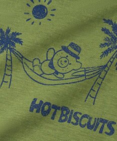 MIKI HOUSE HOT BISCUITS 【80-120cm】 サーフ柄 スラブ天竺 半袖Tシャツ