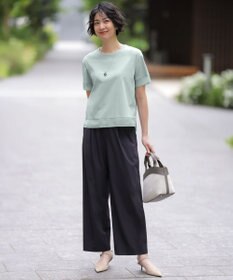 J.PRESS LADIES 【シーンレスに活躍】コットンスムース シアーデザイン カットソー