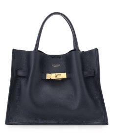 23区 【好評につき追加】VIOLAd'ORO イタリアンWフェイスレザー トートバッグ ダークネイビー系
