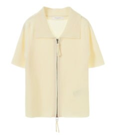 Green Parks ５分袖衿付きＺｉｐプルオーバー