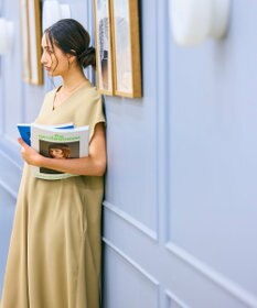 BEIGE， VIRGILE / Vネックリラックスワンピース