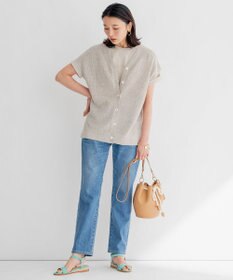 23区 L 【前後着用可能】ピュアリネン 2WAY ニット