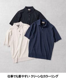 GOTAIRIKU 毎日の仕事着に【洗濯機可】テーラード DRESS BIZ ニットポロ