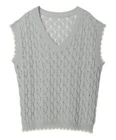 earth music&ecology クロッシェラインニットベスト