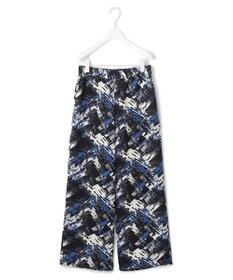 ICB L 【洗える】 ブラッシュプリント ワイドパンツ