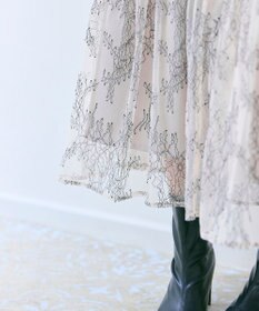 Feroux ニット×ティアードレース スカート