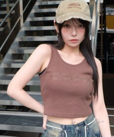 WEGO スタッズグラフィックタンク