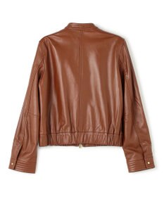 BEIGE， 【andGIRL 秋号掲載】CLYDE / ステッチデザインラムレザーブルゾン