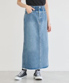 earth music&ecology ウエストフリンジデニムスカート