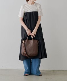 russet スリム2WAYトートバッグ <エンボスモノグラム>(CE-1611)