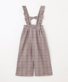 ANY KIDS フリル チェック サロペット