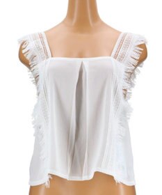 San-ai Resort（三愛水着楽園） 【SALE】【San-ai Resort】無地×レース トップス M