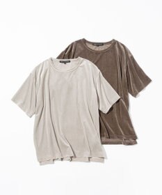 23区 S 【洗える】シアーベロア リラックス Tシャツ
