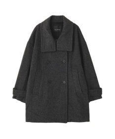 YECCA VECCA ウール混ミドル丈スタンドカラーコート
