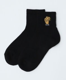 WEGO モチーフロゴ刺繍アンクルパイルソックス
