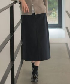 J.PRESS LADIES チノストレッチ ナロー スカート ネイビー系