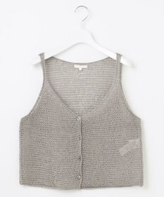 自由区 クロッシェライクニット ジレ