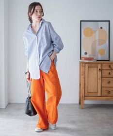 WEGO 【ウエストゴム】ナイロンイージーワイドカーゴパンツ