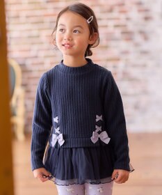 ANY KIDS 表起毛 レースアップ チュニック