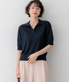 23区 S 【先行予約】ピュアリネン スキッパー ポロニット