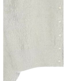 earth music&ecology ミニシャギーパールボタンカーディガン