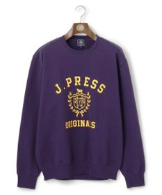 J.PRESS MEN 【J.PRESS ORIGINALS】【UNISEX】Supima Recycle Cotton CREST Logo Sweat
