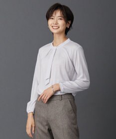 J.PRESS LADIES ウォッシャブルウールジャージー ボウタイ カットソー