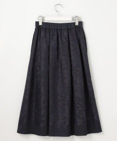 自由区 L 【セットアップ対応・洗える】フラワーオパールタックフレア スカート