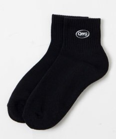 WEGO デザインロゴ刺繍アンクル底パイルソックス