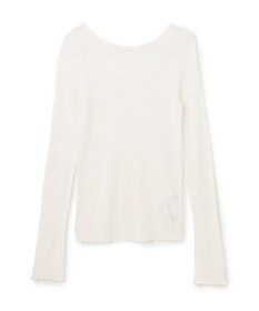 GRACE CONTINENTAL ラメシアーリブニットトップ