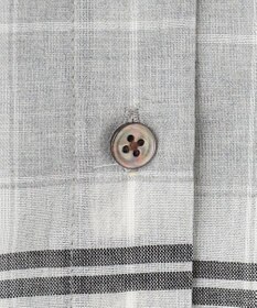 自由区 L 【セット可/洗える】オータムチェック ドロップショルダー ブラウス