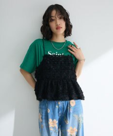 Green Parks 多段フェミニンロゴボックスＴシャツ