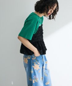 Green Parks 多段フェミニンロゴボックスＴシャツ