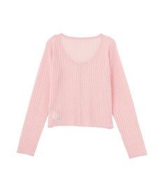 earth music&ecology シアーリブカーディガン