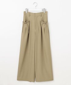 Feroux リボンディテール セミワイドパンツ